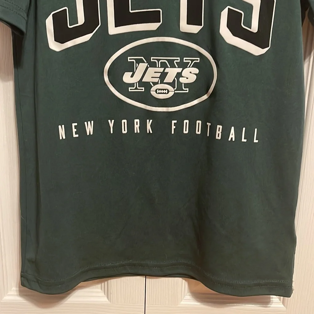 NWOT NFL JETS football short sleeve shirt size kids small - Picture 5 of 7